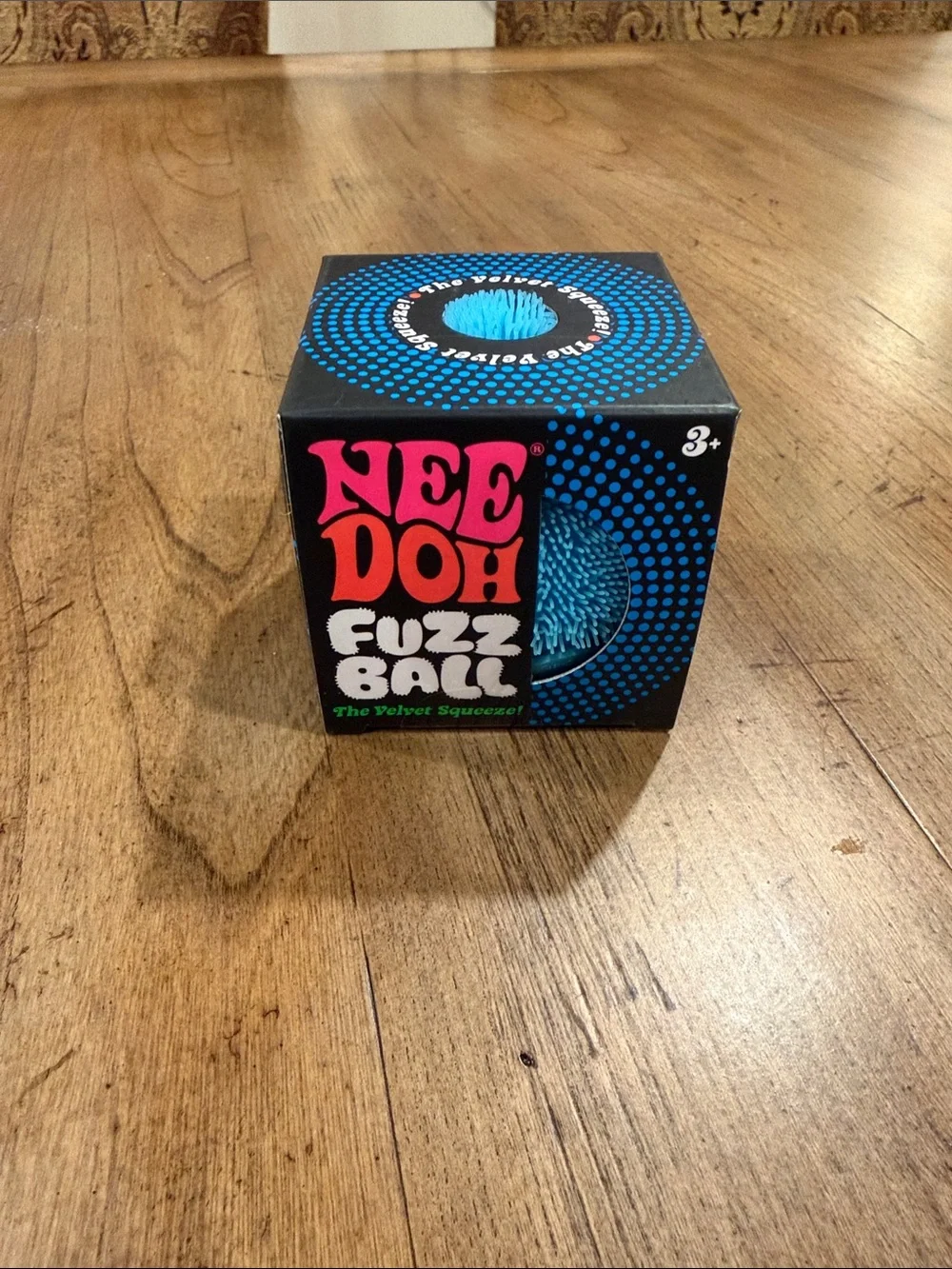 Fuzz Ball Blue Stress Toy - NeeDoh Velvet Squeezer